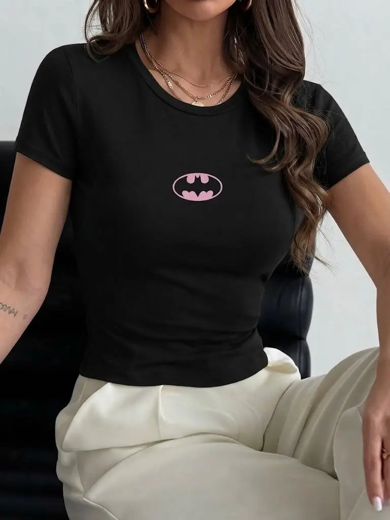 Pink Batman Baby Tee