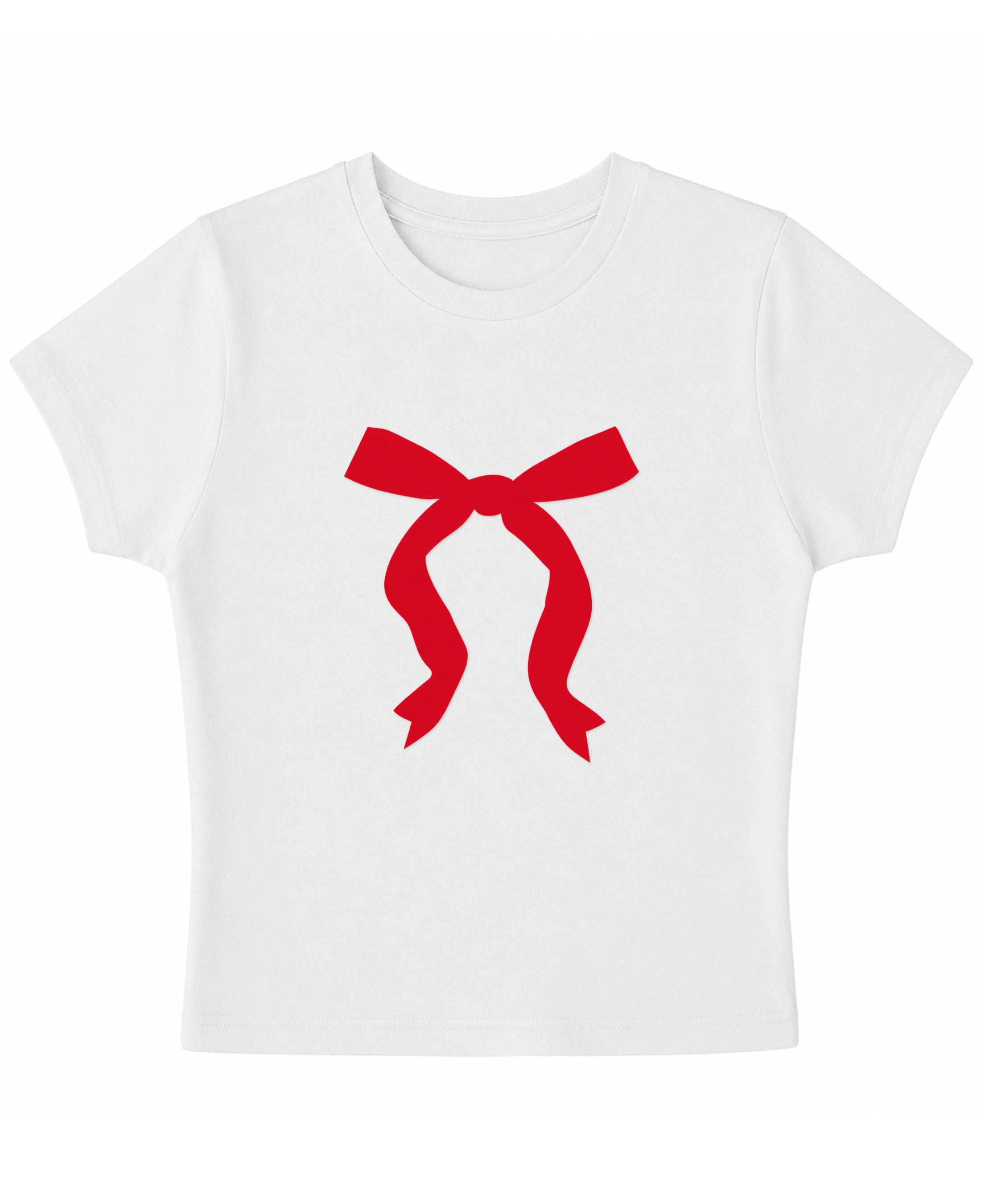 White Baby Tee Front Design