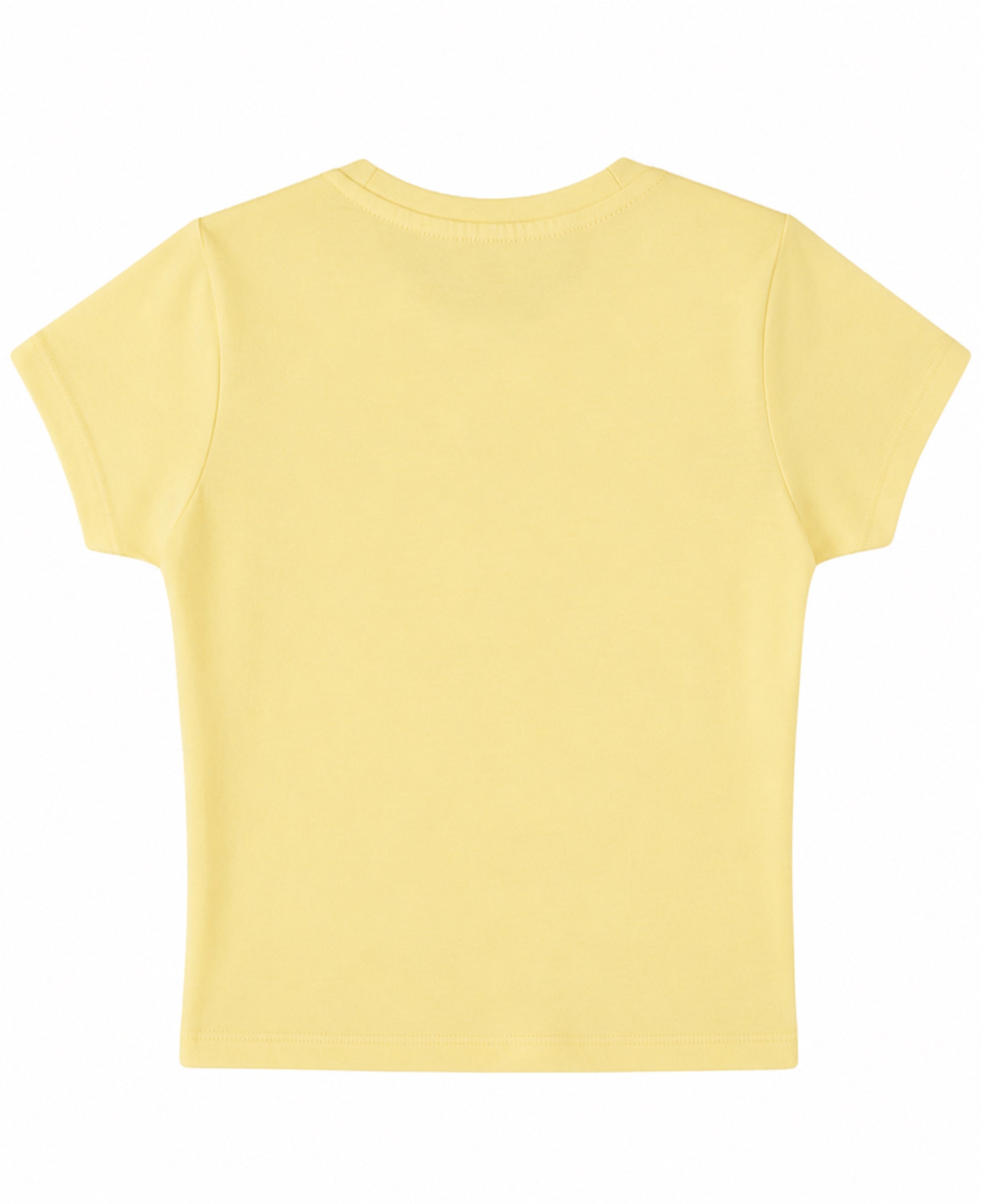 Butter Yellow Baby Tee Back Design