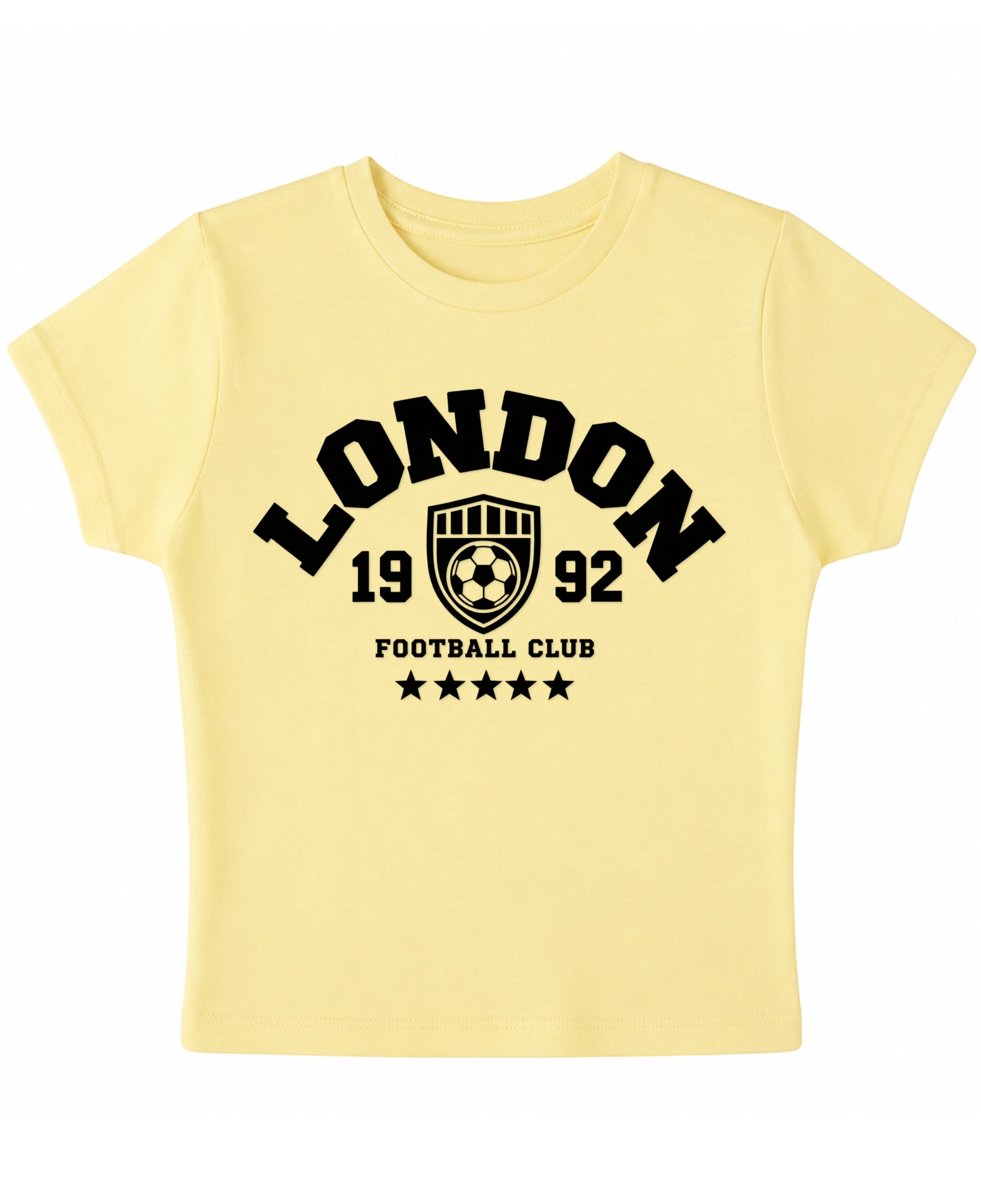 Butter Yellow Baby Tee Front Design